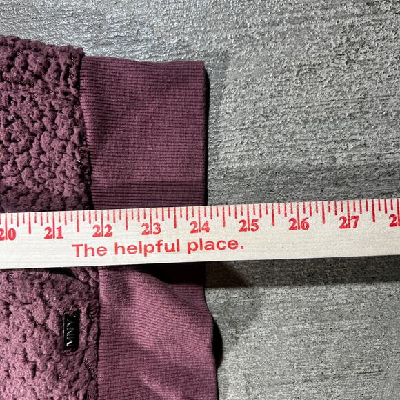 Marc New York Sherpa Zip Hoodie Plum Large Fleece Jacket - Picture 8 of 8